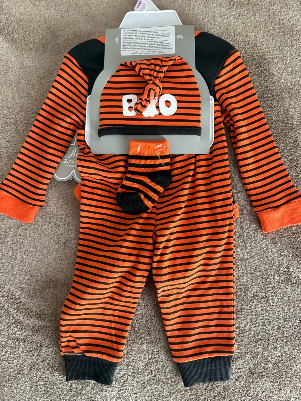 Baby Essentials Scary Handsome Halloween 4 Piece Outfit Set 9M NWT